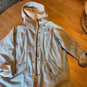 Hooded Jean jacket-never worn!